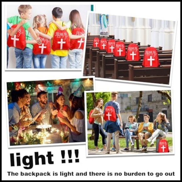 Drawstring Backpacks Bulk Religious Gift Bags Church Events Easter Practical main image 6